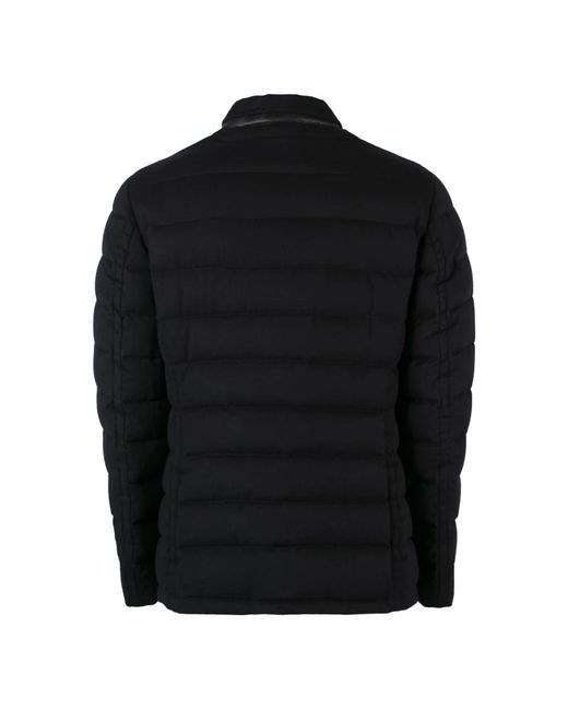 Moorer Jassen ,Blauw ,Kasjmier Kasjmier Twee-Knoop Blazer Met Ganzendons in het Black voor heren