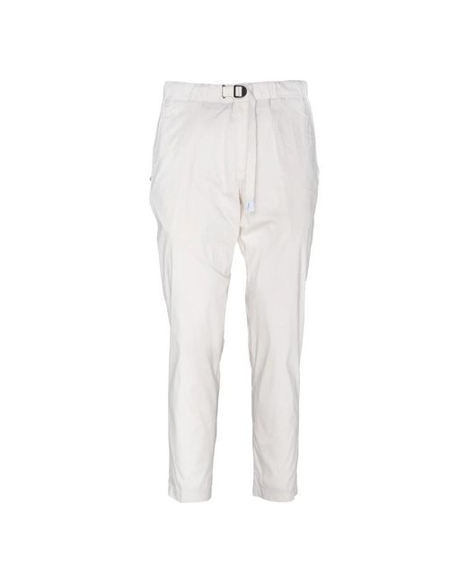 White Sand White Slim-Fit Trousers for men