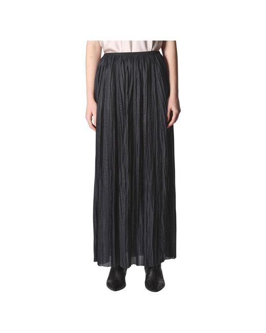 Roberto Collina Rock Maxi Rok in het Black
