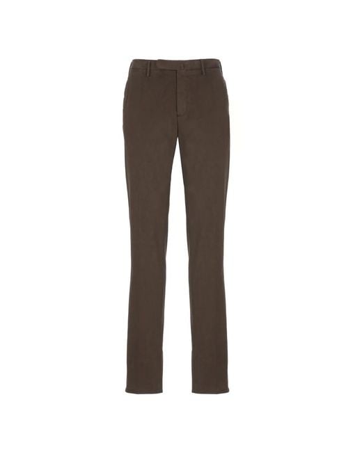 Incotex Bruine Katoenen Broek Met Zakken in het Gray voor heren