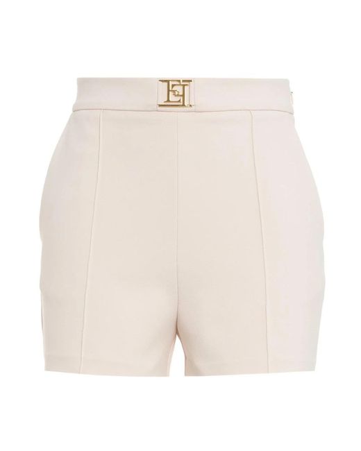 Elisabetta Franchi White Short Shorts