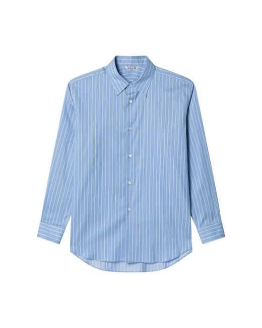 Auralee Blue Formal Shirts for men
