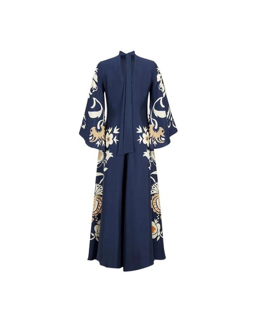 LaDoubleJ Kleedjes ,Blauw ,Magnifico Maxi Jurk in het Blue