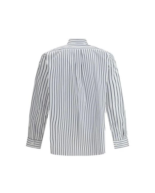 Comme des Garçons Gestreiftes Baumwollhemd Mit Klassischem Kragen in Blue für Herren