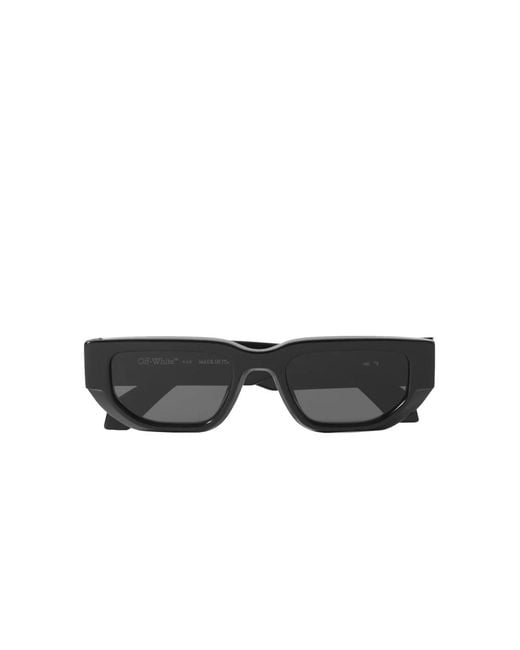 Off-White c/o Virgil Abloh Quadratische schwarze sonnenbrille mit grauen gläsern in Black für Herren