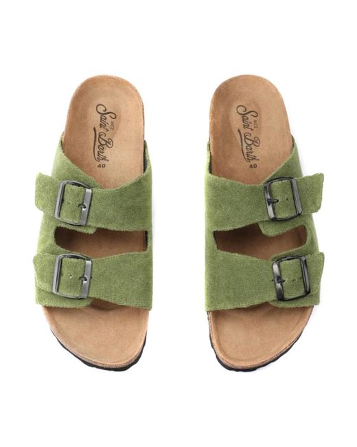 Mc2 Saint Barth Groene Katoenen Sandalen in het Green voor heren