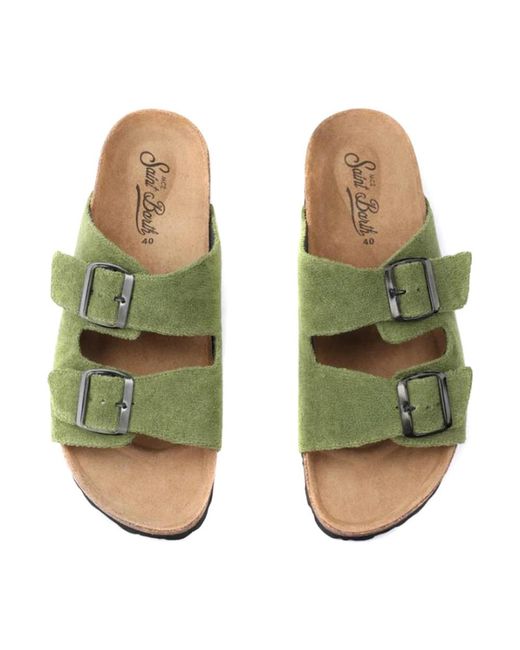 Mc2 Saint Barth Groene Katoenen Sandalen in het Green voor heren