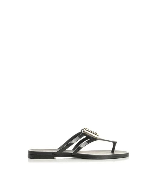 Dolce & Gabbana Black Flip Flops
