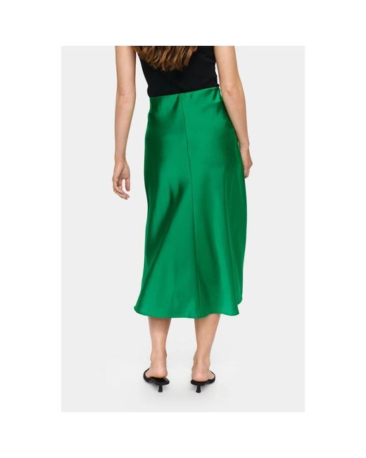 Saint Tropez Green Midi Skirts