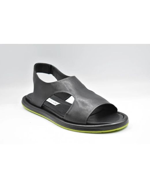 Ernesto Dolani Black Flat Sandals