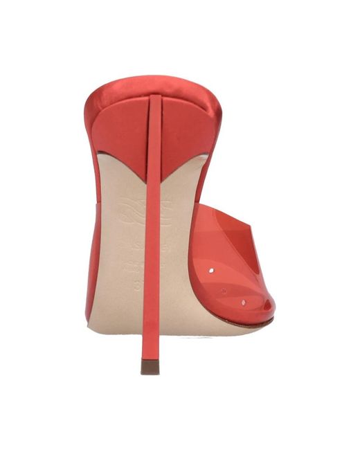 Casadei Red Heeled Mules