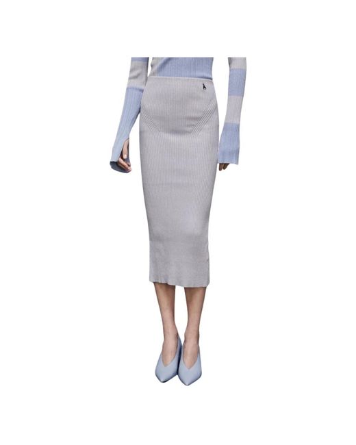 Patrizia Pepe Gray Midi Skirts
