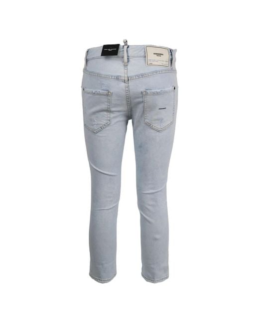 DSquared² Blue Cropped Jeans