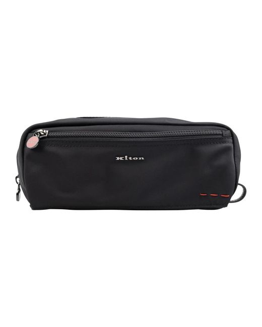 Kiton Black Toilet Bags for men