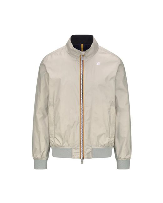 K-Way Jassen ,Nylon Arsene Plus. 2 Reversible Jacket in het Natural voor heren