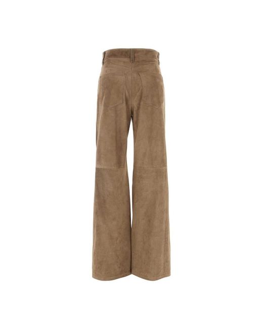 Brunello Cucinelli Natural Leather Trousers