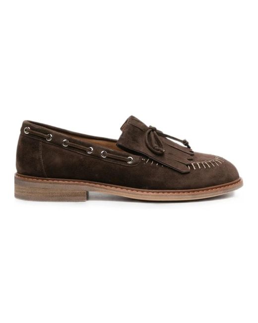 ADRIANNA FERETTI Brown Loafers