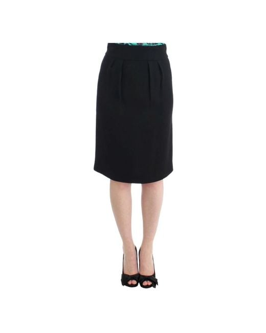 Roberto Cavalli Black Pencil Skirts