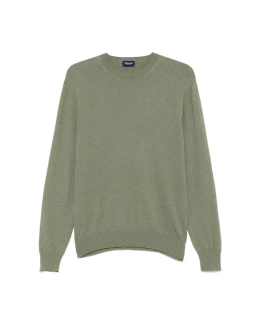 Drumohr Green Round-Neck Knitwear for men