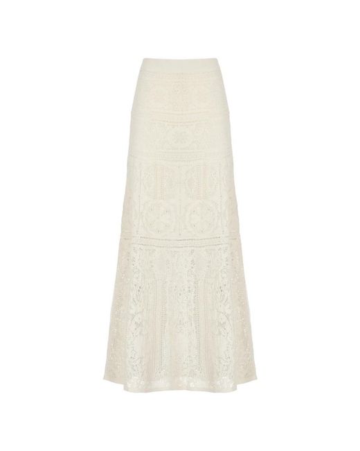 D.exterior White Maxi Skirts