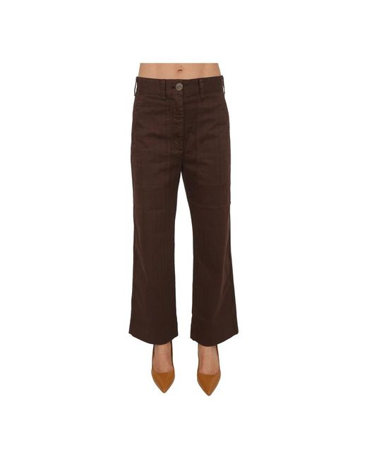 Etro Brown Wide Trousers