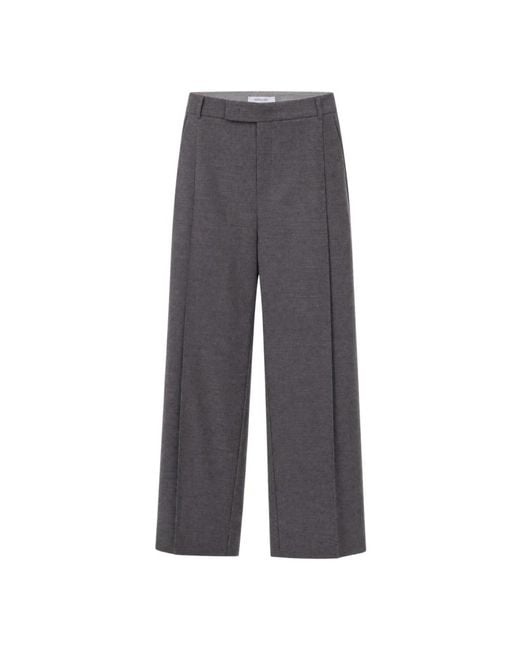 Patrizia Pepe Gray Wide Trousers