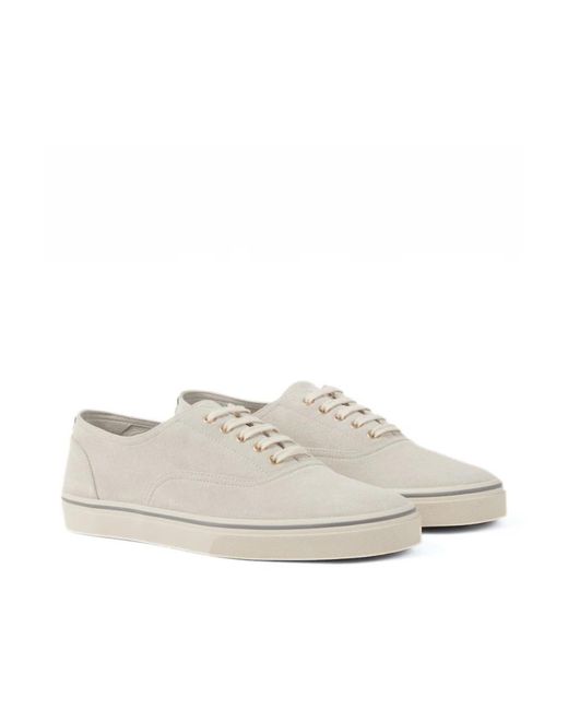 Brunello Cucinelli White Laced Shoes for men
