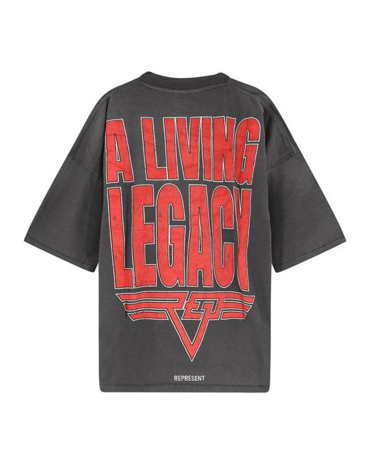 Represent Tops ,Grijs ,Katoen Living Legacy T-Shirt in het Gray voor heren