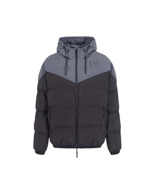 EA7 Blue Winter Jackets for men