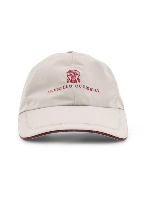 Brunello Cucinelli White Hats & Caps for men
