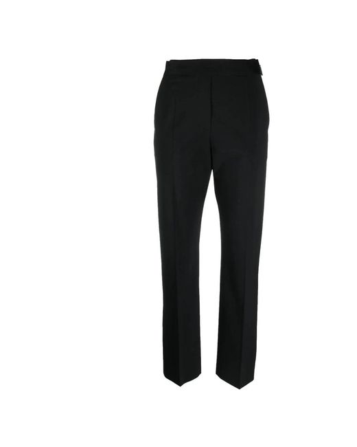 MSGM Broeken ,Zwart ,Wol Casual Zwarte Wollen Broek in het Black