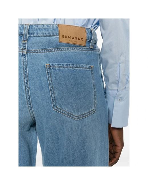 Ermanno Scervino Blue Wide Jeans