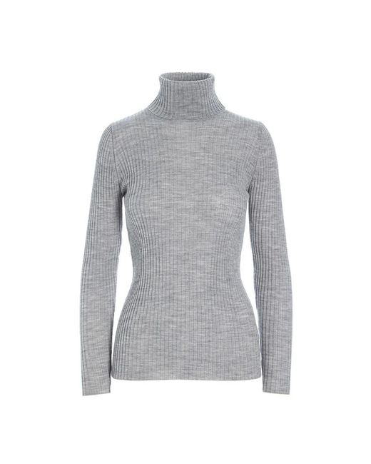 Bitte Kai Rand Truien & Vesten ,Grijs ,Wol Grijze Melange Wol Coltrui Sweater in het Gray