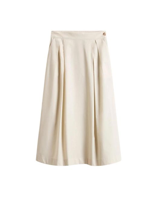 Woolrich Rokken ,Katoen Katoenen Poplin Rok Met Zakken in het Natural