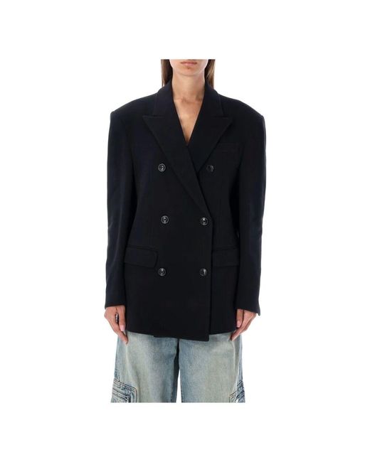 Amiri Black Doppelreihiger blazer pf22wjf012c
