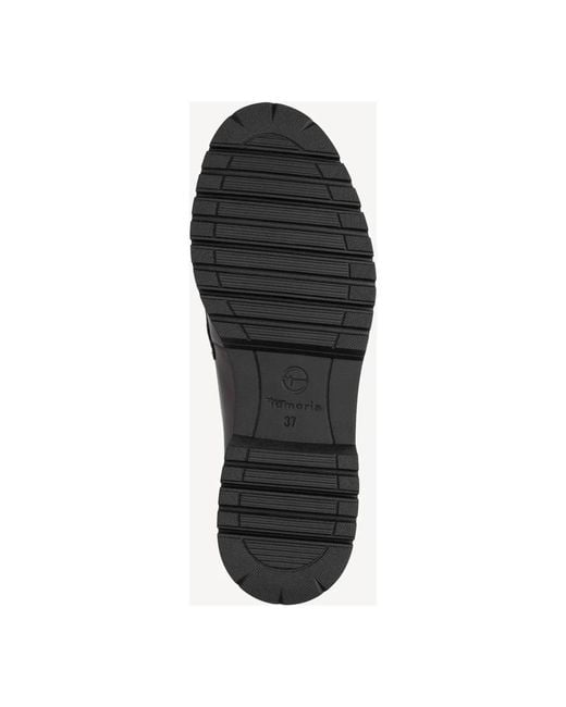 Tamaris Bruine Platte Instappers Met Memory Foam in het Black