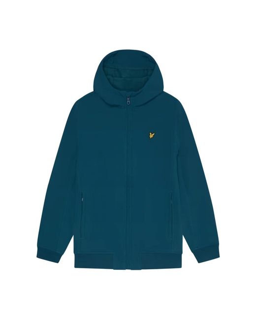 Lyle & Scott Softshell Fleece Back Jacket in het Blue voor heren