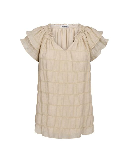 Blouses co'couture de color Natural