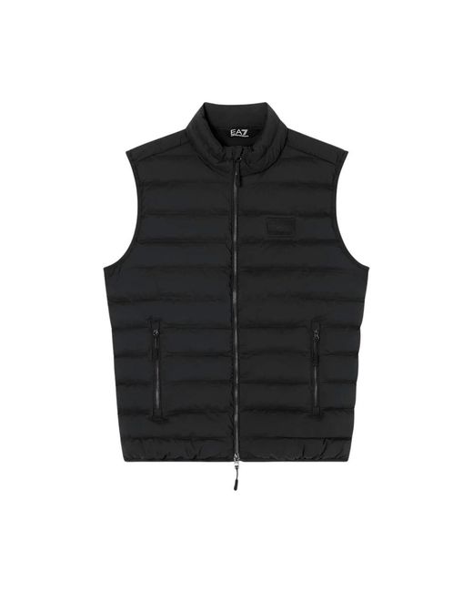 EA7 Jassen ,Zwart ,Gewatteerde Gilet in het Black voor heren