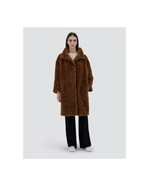 Herno Brown Faux Fur & Shearling Jackets