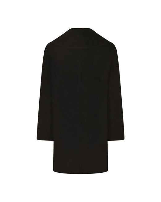Patou Jassen ,Zwart ,Wol Double-Breasted Midi Coat in het Black
