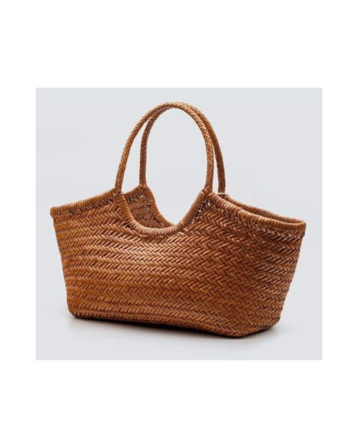 Dragon Diffusion Brown Handgewebte ledertasche