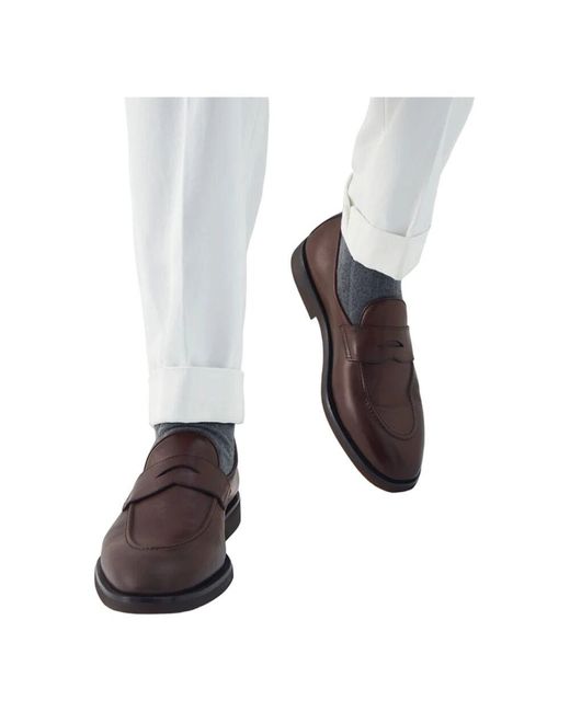 Loafers Brunello Cucinelli de hombre de color Brown