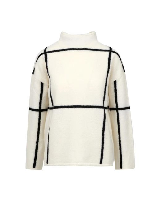 Suéter Lana Gráfico Crema+Negro, Mujer, Talla Pennyblack de color Natural