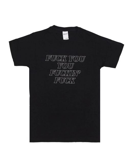RIPNDIP Tops ,Zwart ,Katoen Zwarte Mannen Crew Neck T-Shirt in het Black voor heren