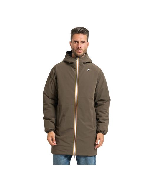 K-Way Single-Breasted Coats in het Brown voor heren