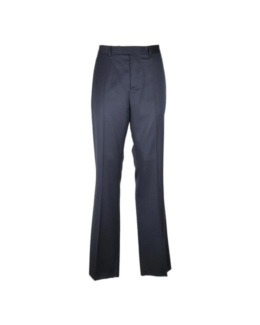 Dior Klassische Wollhose Mit Reißverschluss in Blue für Herren