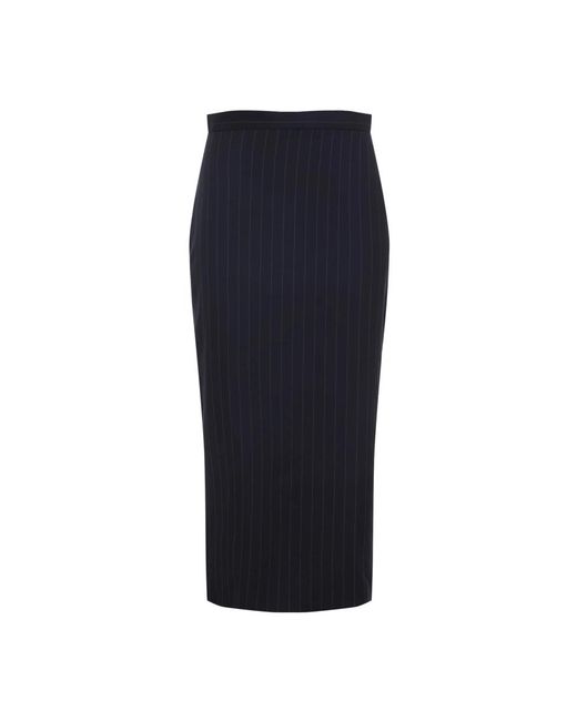 Givenchy Midi Gestreept Rok Van Wol in het Blue
