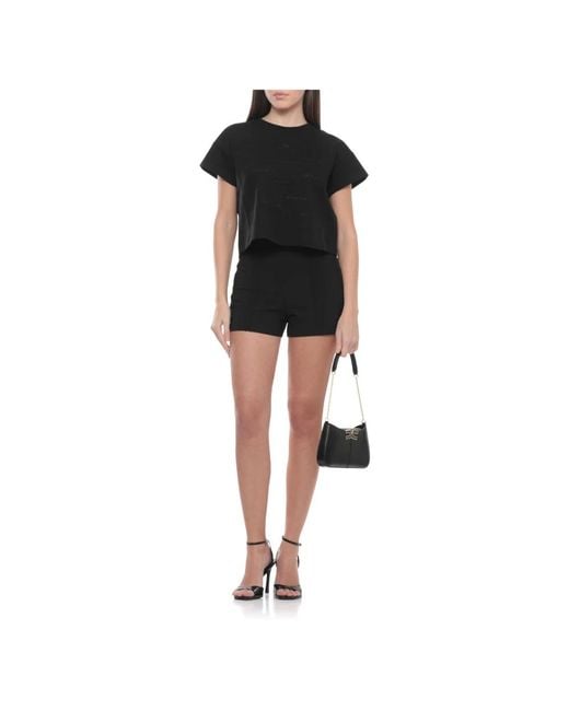 Elisabetta Franchi Black Short Shorts