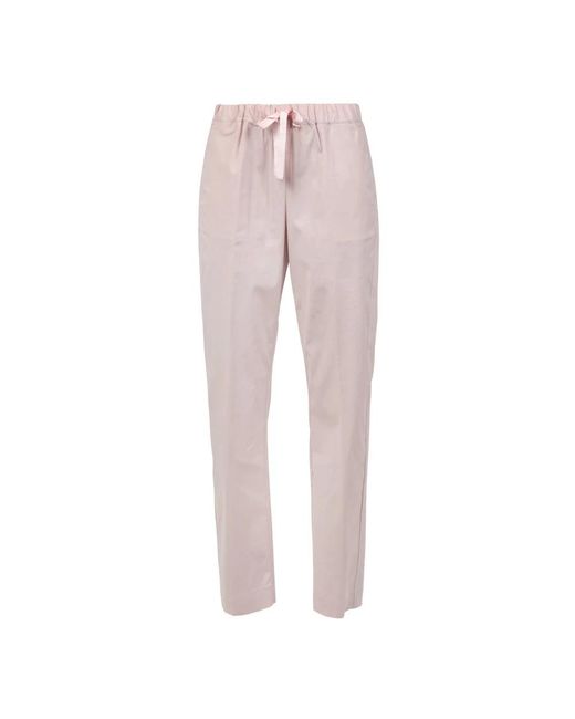 Semicouture Pink Slim-Fit Trousers